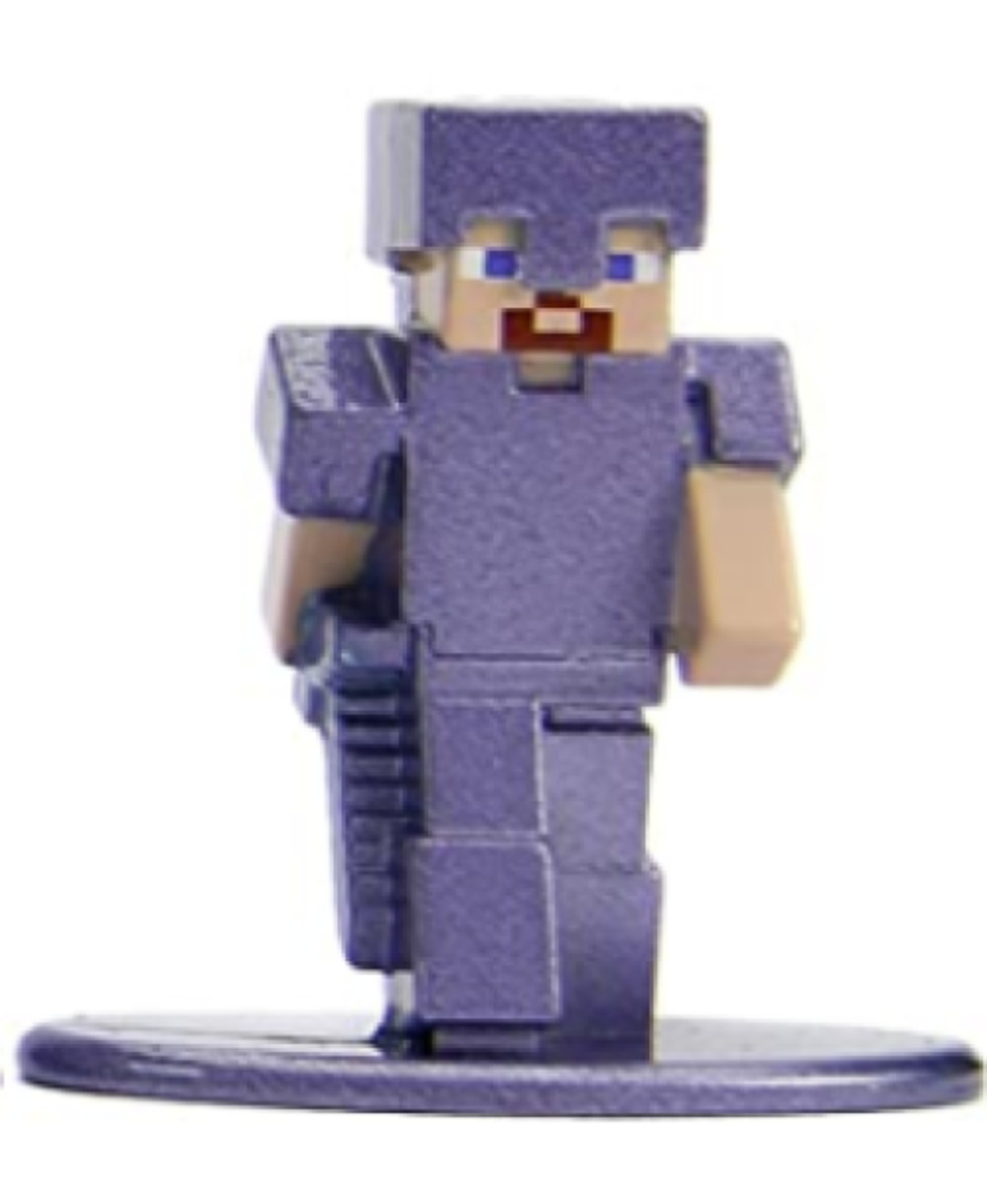 Minecraft Mini Figurine Diecast Metal Enchanted Armor Steve Nano MetalFig Jada